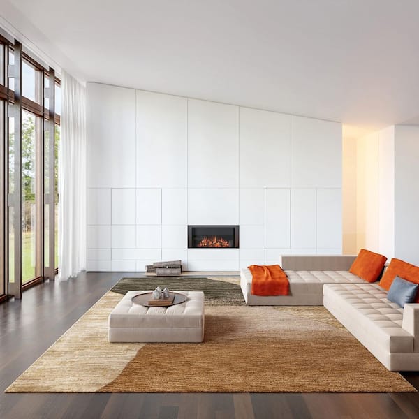 Faela Abstract Fringe Light Brown 10 ft. x 14 ft. Indoor/Outdoor Patio Area Rug