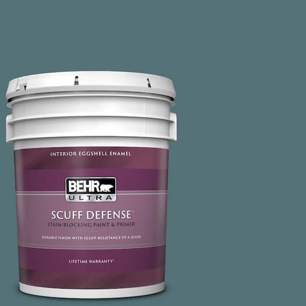 BEHR ULTRA 5 gal. Home Decorators Collection #HDC-CL-22 Sophisticated Teal Extra Durable Eggshell Enamel Interior Paint & Primer