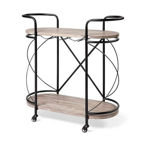 Brown & Black Round Four-Tiered Wood Shelf, Hobby Lobby