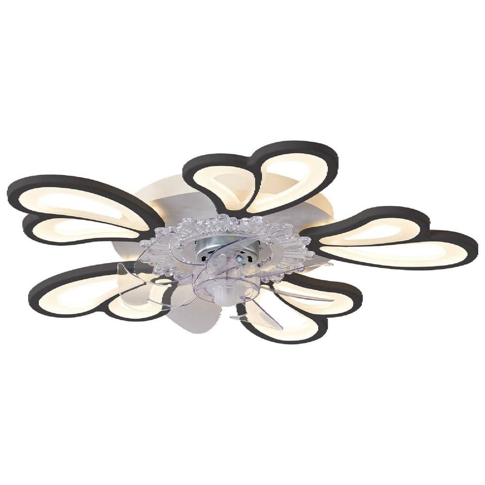 firhot-24-in-led-indoor-black-petaloid-smart-ceiling-fan-with-remote