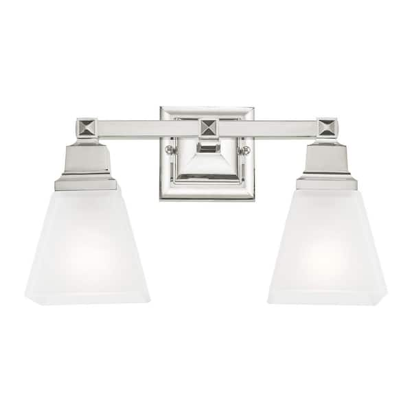 Chrome 2 light 2024 bathroom fixture