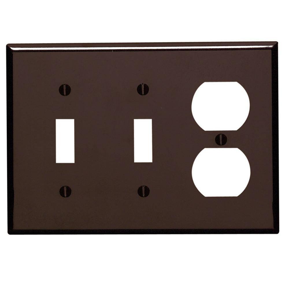 3-Gang Brown 2-Toggle / 1-Duplex Outlet/Receptacle Plastic Standard Wall Plate (1-Pack) 85021 price history on PriceWatchPro
