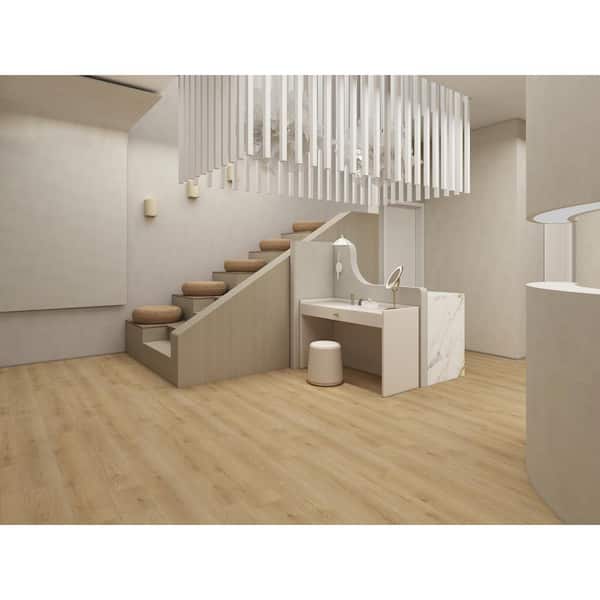 McCall Oak 20 MIL x 7 in. W x 48 in. L Water Resistant Glue Down Vinyl Tile Flooring (35 sq. ft. /Case)