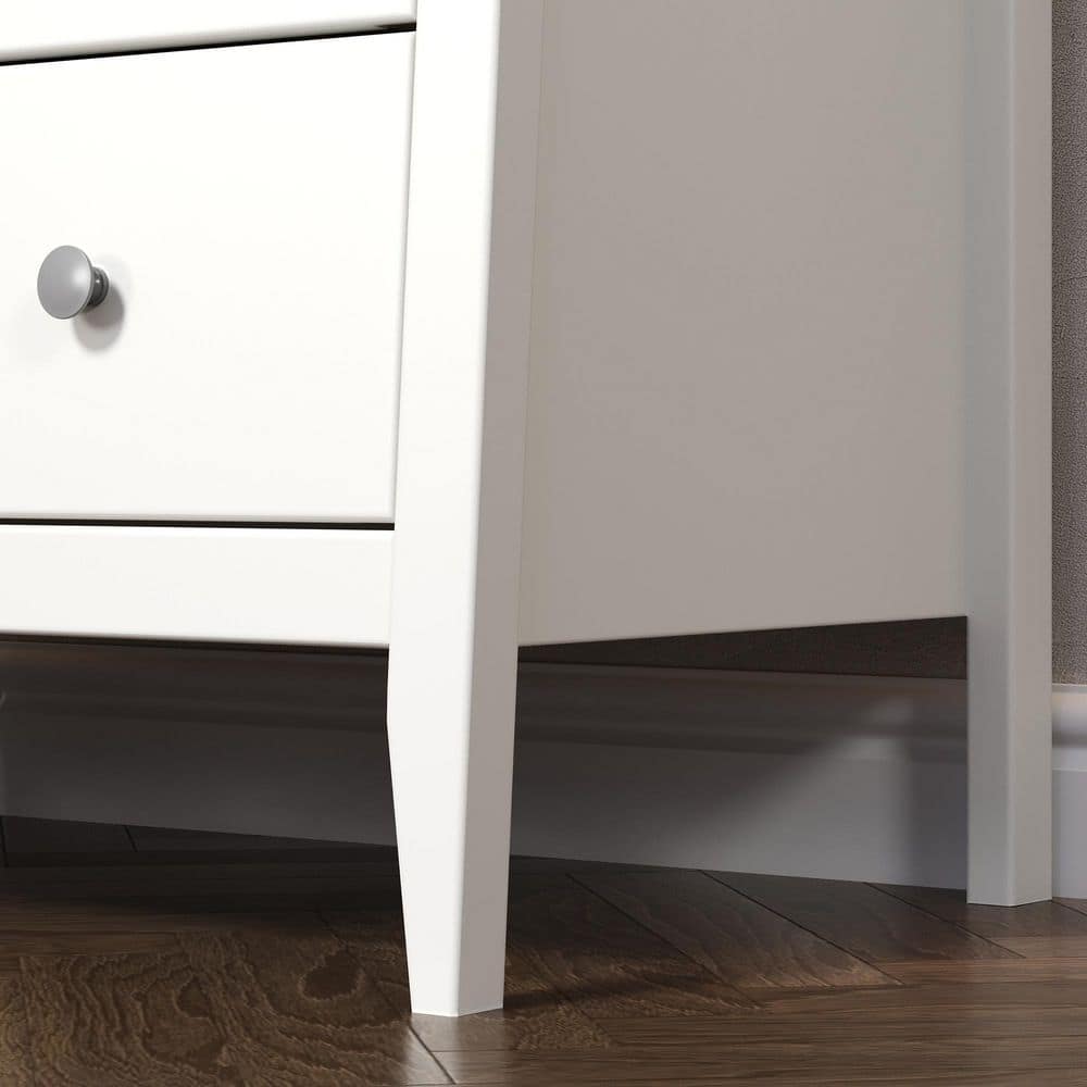 Solid Wood 5-Drawer Dresser 29.92 in. W in White - thumbnail 6