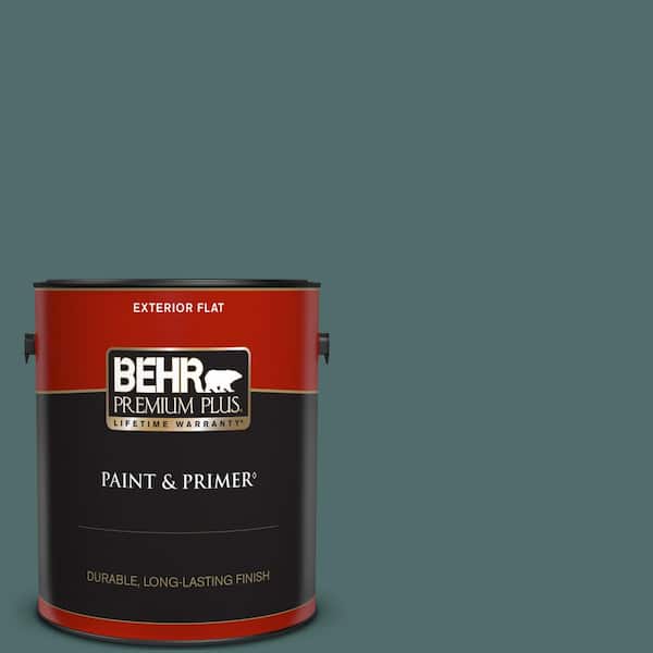 BEHR PREMIUM PLUS 1 gal. #PPU12-02 Sequoia Lake Flat Exterior Paint & Primer