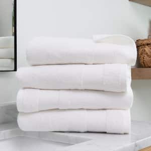 4-Piece White Ultra Soft Cotton Bath Towel Set