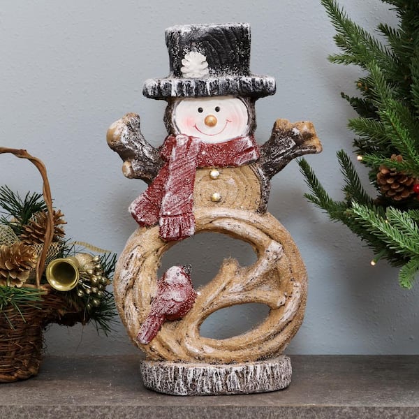 Resin Snowman Light Tabletop Christmas Decoration LED Party