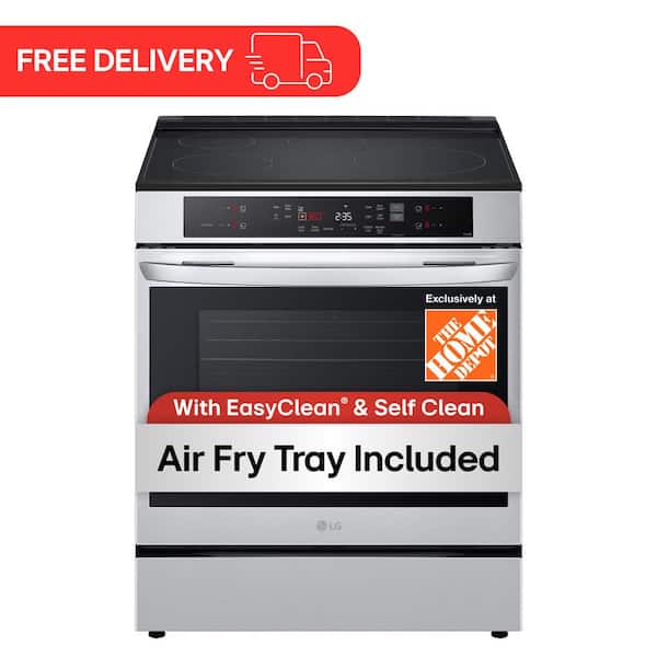 6.3 cu. ft. SMART Induction Slide-In Range in PrintProof Stainless Steel with Convection, EasyClean, and Air Fry Tray