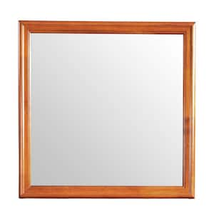 38 in. x 38 in. Classic Square Wood Framed Dresser Mirror