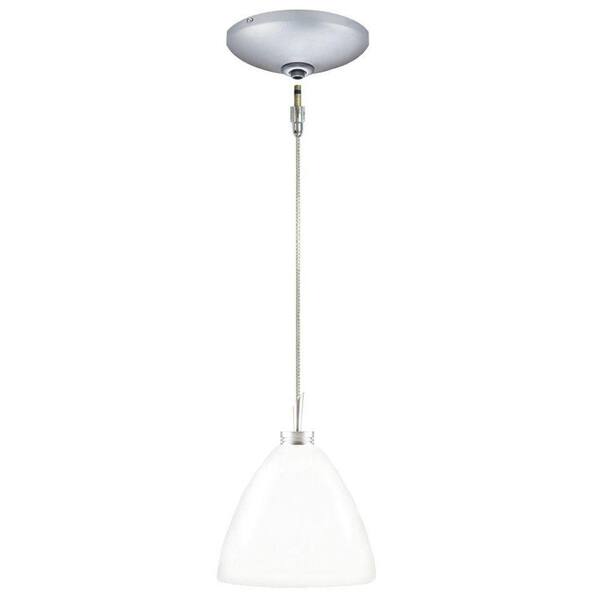 JESCO Lighting Low Voltage Quick Adapt 5 in. x 104-1/4 in. Opal Matte Pendant and Canopy Kit