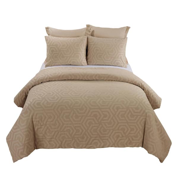 DONNA SHARP Seville 3-Piece Sand Cotton King Comforter Set