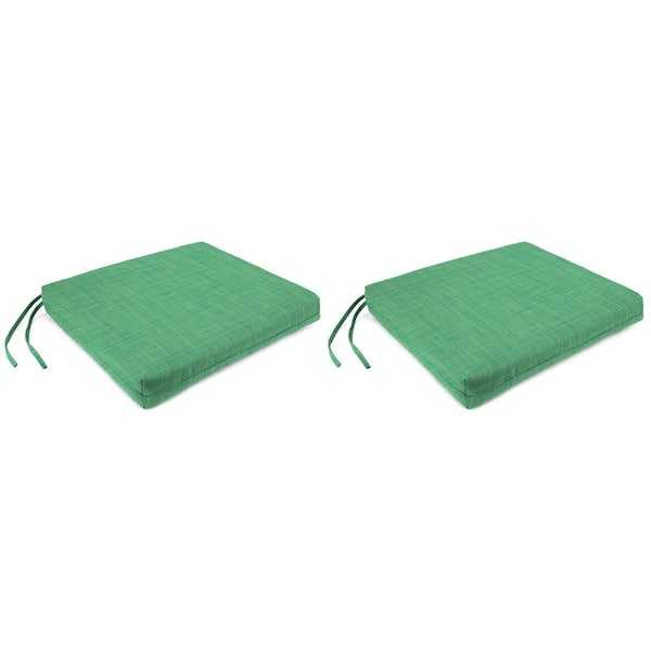 Jordan Manufacturing 19 in. L x 17 in. W x 2 in. T Harlow Dill Outdoor Rectangular Chair Pad Seat Cushion (2-Pack)