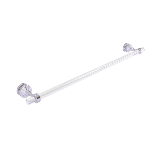 Allied Brass Pacific Grove Collection 30 in. Over-the-door Single Towel Bar in Satin Chrome