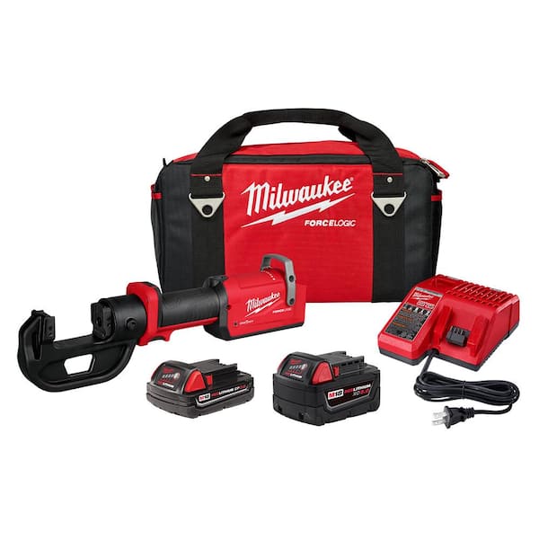 Milwaukee M18 18V Lithium-Ion Brushless Cordless FORCE LOGIC 12T Kearney Linear Crimper Kit