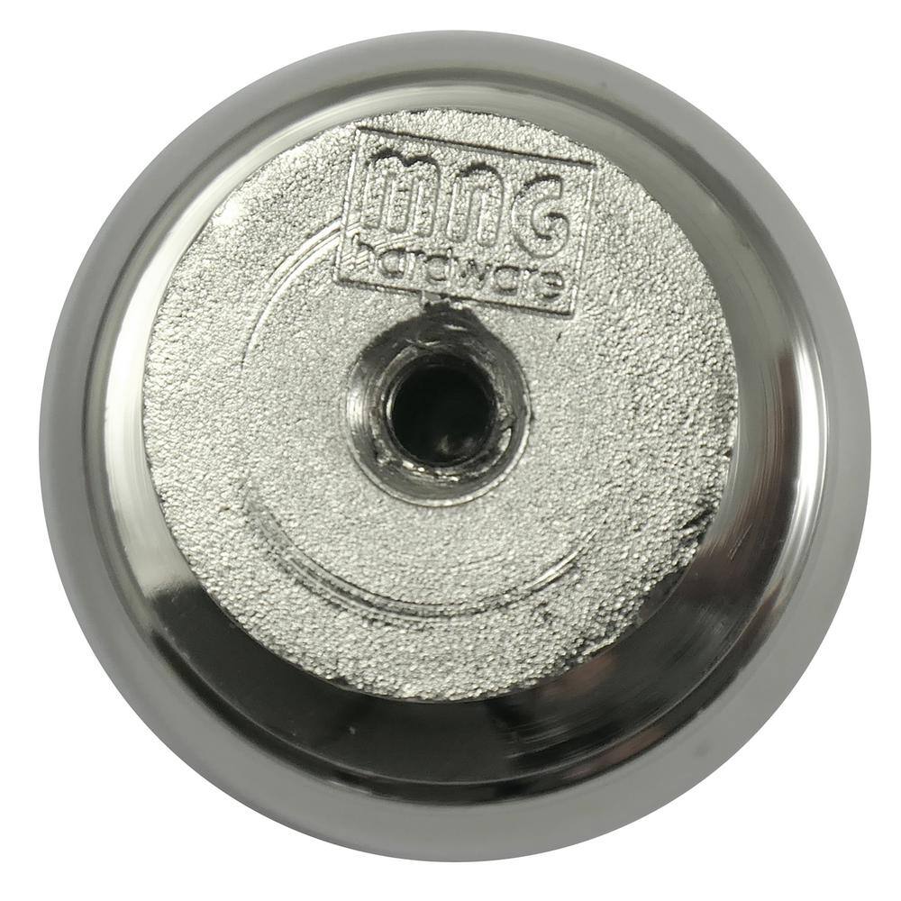 Polished Nickel Round Cabinet Knob with Mounting Hardware