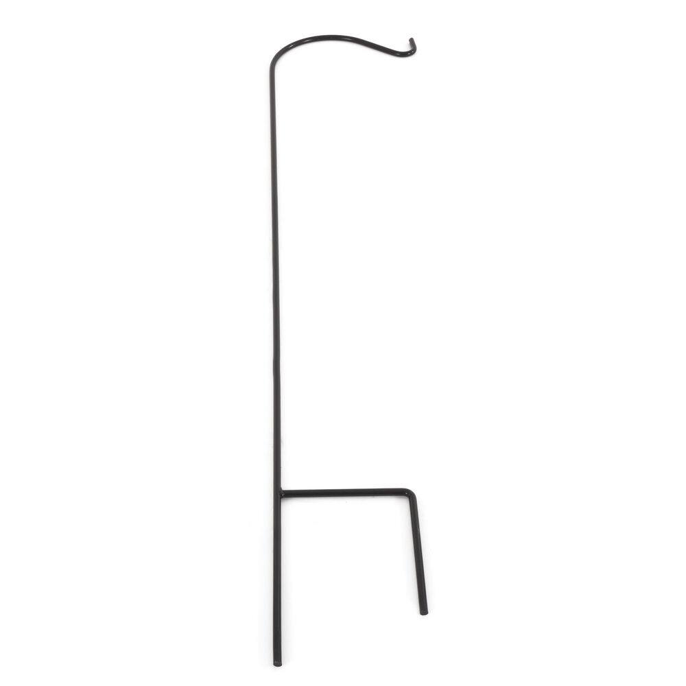 Ashman Black 65-Inch Steel Shepherd Hook for Outdoor Decor, 4 Pack