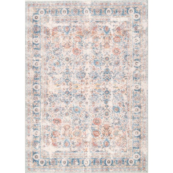 nuLOOM Liliana Vintage Persian Ivory 7 ft. x 8 ft. Area Rug