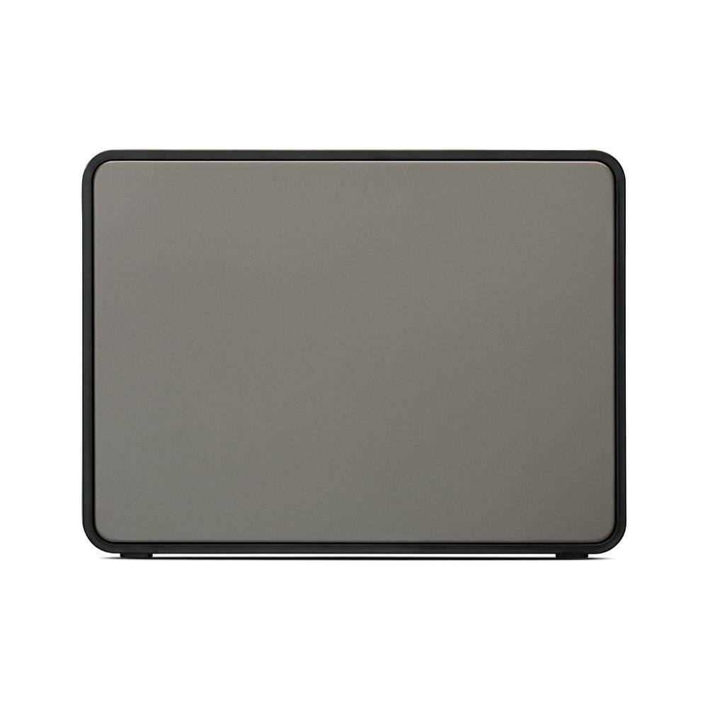 Taupe Stainless Steel Rectangular Fall Front Bread Box
