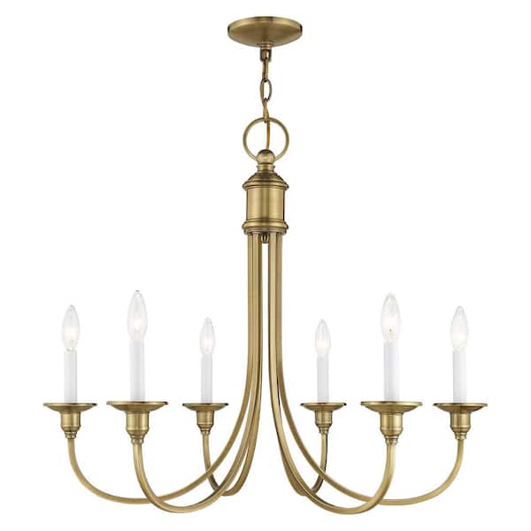 AVIANCE LIGHTING Willoughby 6-Light Antique Brass Chandelier