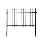 ALEKO Athens Style 5 ft. x 5 ft. Black Steel DIY Fence Panel DWGF5X5-HD