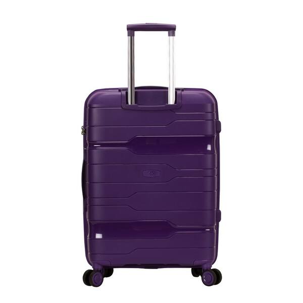 purple hardside luggage