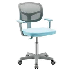 Kids Desk Chair Adjustable Height Children Study Chair w/Auto Brake Casters Blue