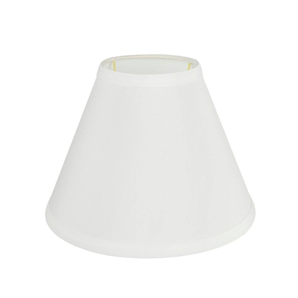 White Fabric Hardback Empire Lamp Shade, 11" Wide
