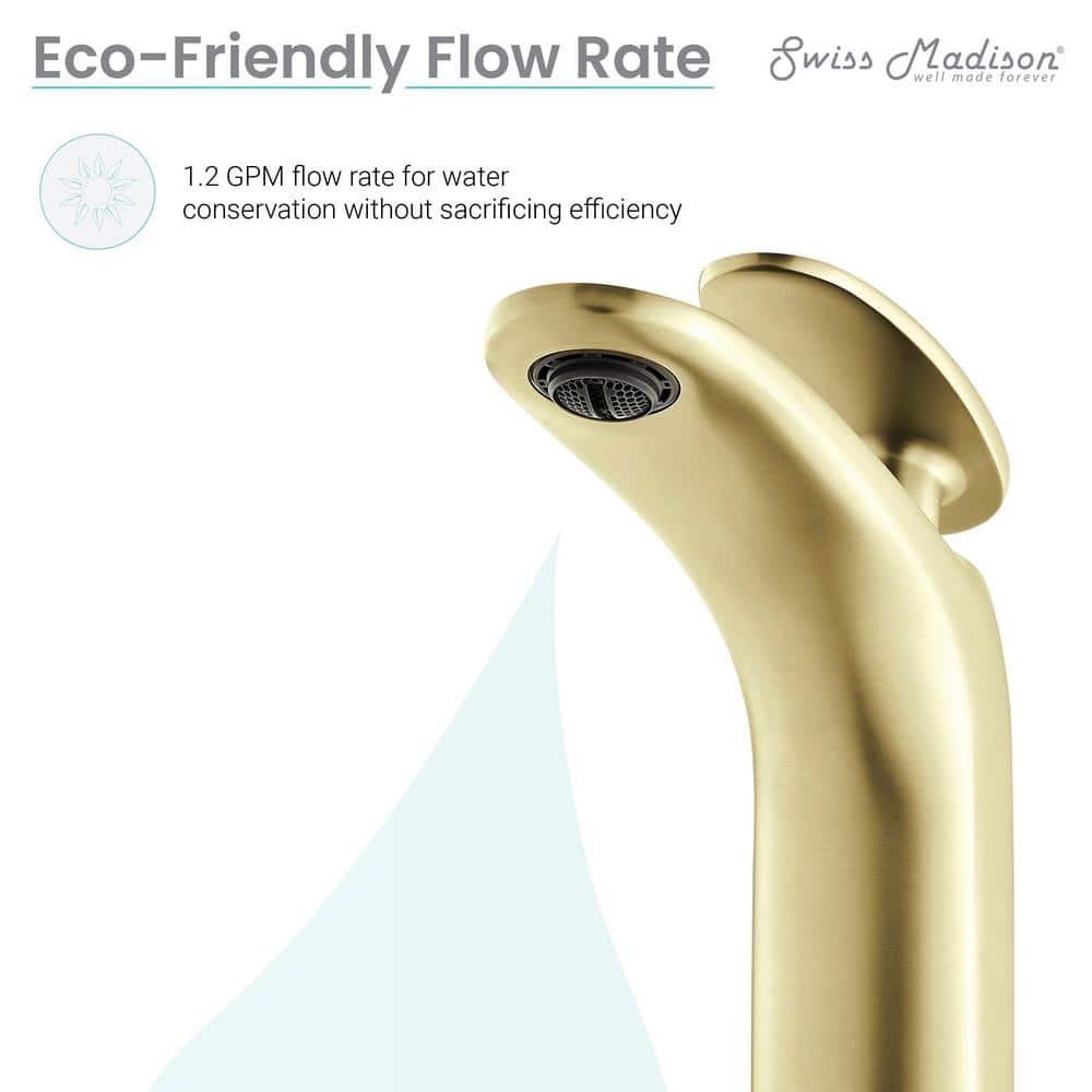 Sublime Brushed Gold Single-Handle Bathroom Faucet
