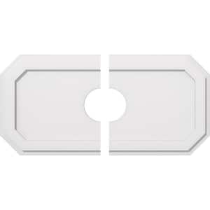 36 in. W x 18 in. H x 6 in. ID x 1 in. P Emerald Architectural Grade PVC Contemporary Ceiling Medallion (2-Piece)
