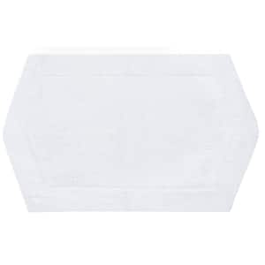 Waterford Collection 100% Cotton Tufted Bath Rug, 21 in. x34 in. Rectangle, White