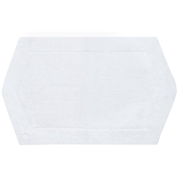 Waterford Collection 100% Cotton Tufted Bath Rug, 21 in. x34 in. Rectangle, White