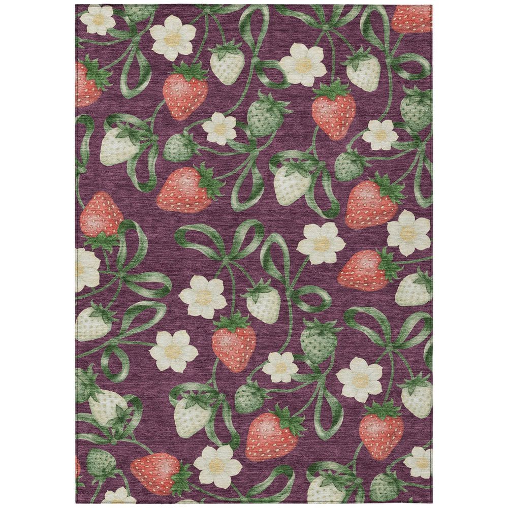Chantille Machine Washable Indoor/Outdoor Abstract ACN2864 Eggplant 8 ft. x 10 ft. Area Rug price history on PriceWatchPro
