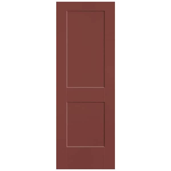Masonite 28 in. x 80 in. 2-Panel Logan Single Bore Solid Core Red Bluff Molded Composite Interior Door Slab
