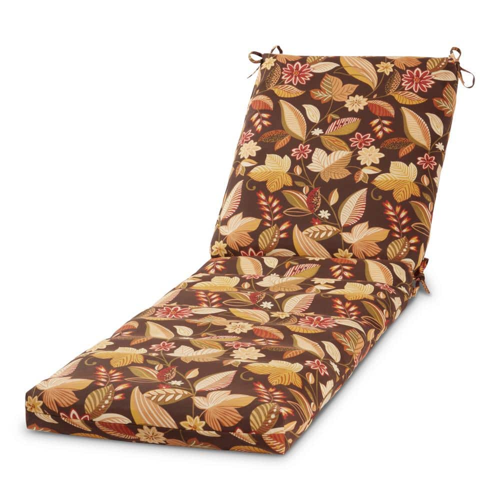 Greendale Home Fashions 23 in. x 73 in. Outdoor Chaise Lounge Cushion in Timberland Floral -  OC2802-TIMFLOR