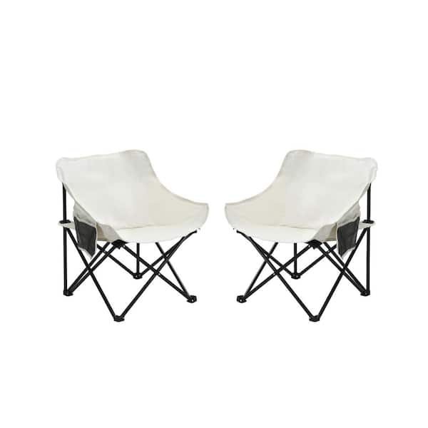 Beige Polyester Outdoor Camping Chair