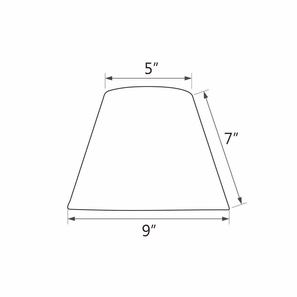 Flaxen Linen Empire Lamp Shade with Spider Construction, 9"