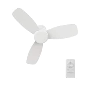 Osborn 44 in. Indoor White 10-Speed DC Motor Flush Mount Ceiling Fan with Remote Control