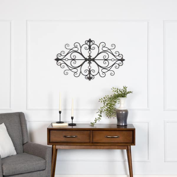 black scroll wall decor