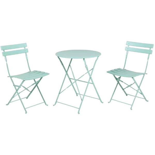 Huluwat Mint Green 3Piece Metal Frame All Weather Outdoor 2Person