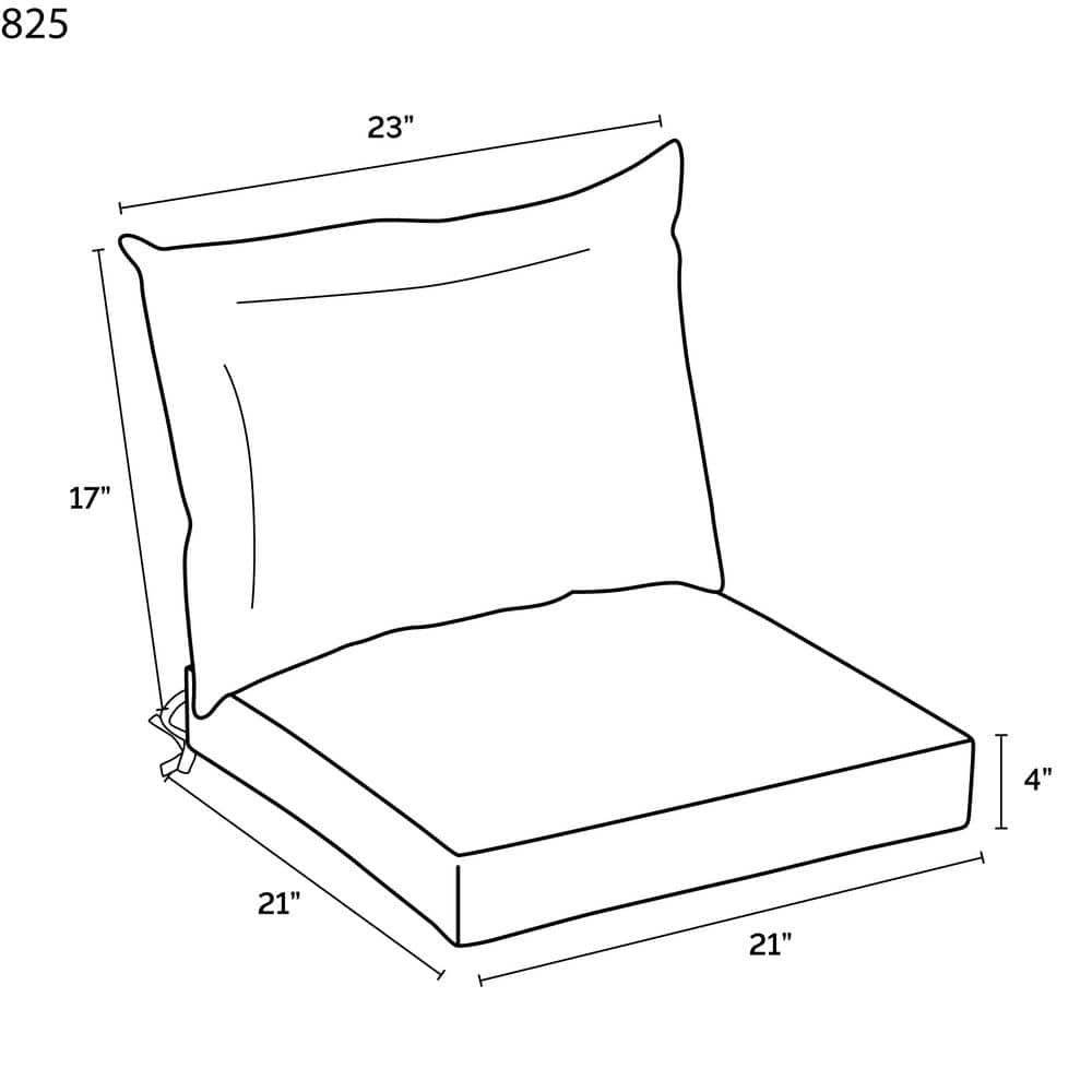 Natural Tan Olefin Outdoor Dining Chair Cushion Set