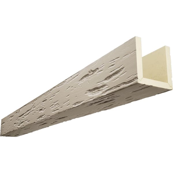 Ekena Millwork Endurathane 8 in. H x 8 in. W x 12 ft. L Pecky Cypress Sand Dune Faux Wood Beam