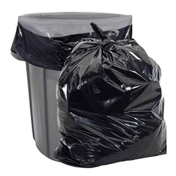 Aluf Plastics 33 Gal. Trash Bags 1.7 Mil (eq) Black Trash Can Liners 33 in. x 39 in. Pack of 100 for Contractor