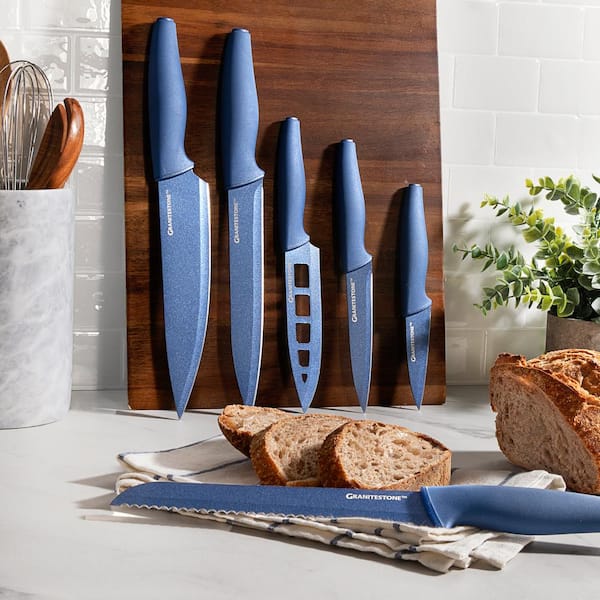 Reviews for GRANITESTONE 6-Piece Stainless Steel Nutri Blade High-Grade Knife  Set in Classic Blue