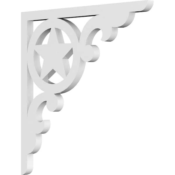 Ekena Millwork 5/8 in. W x 12 in. H x 12 in. D PVC Austin Bracket