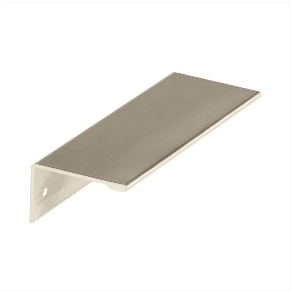 Edge Pulls 3-3/4 in. (96mm) Modern Satin Nickel Cabinet Edge Pull