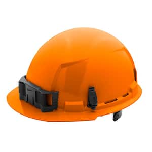 BOLT Orange Type 1 Class E Front Brim Non-Vented Hard Hat with 6-Point Ratcheting Suspension (5-Pack)