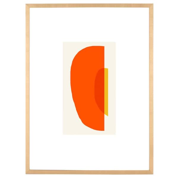 SAFAVIEH Peach Of My HeArt Framed Mixed Media Abstract Wall Art 4 in. x 21 in.