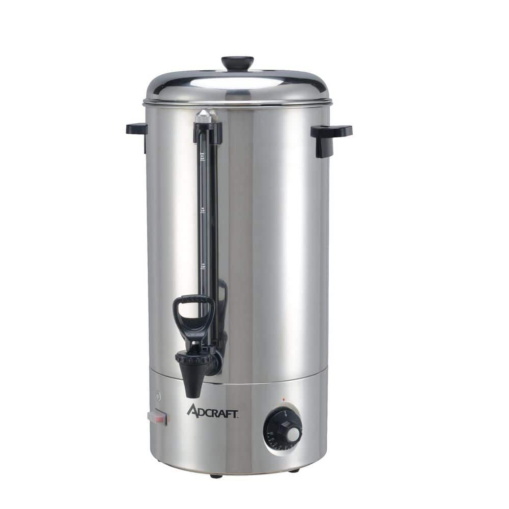 40-Cup Silver Stainless Steel Commercial Hot Water Dispenser Boiler