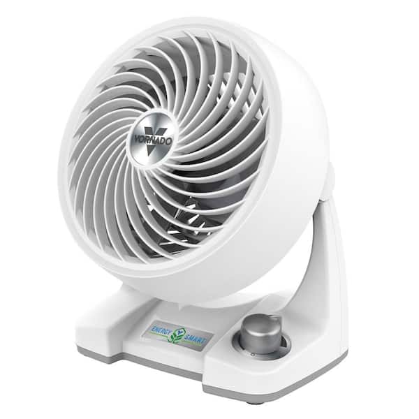 Vornado 133DC 6.8 in. Energy Smart Compact Desktop Fan Air Circulator, Polar White