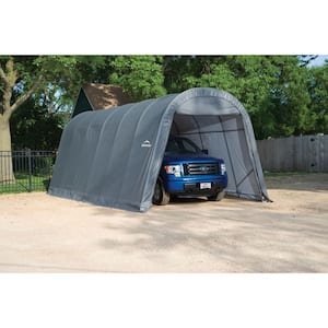 ShelterCoat 13 ft. x 24 ft. Wind and Snow Rated Garage Round Gray STD